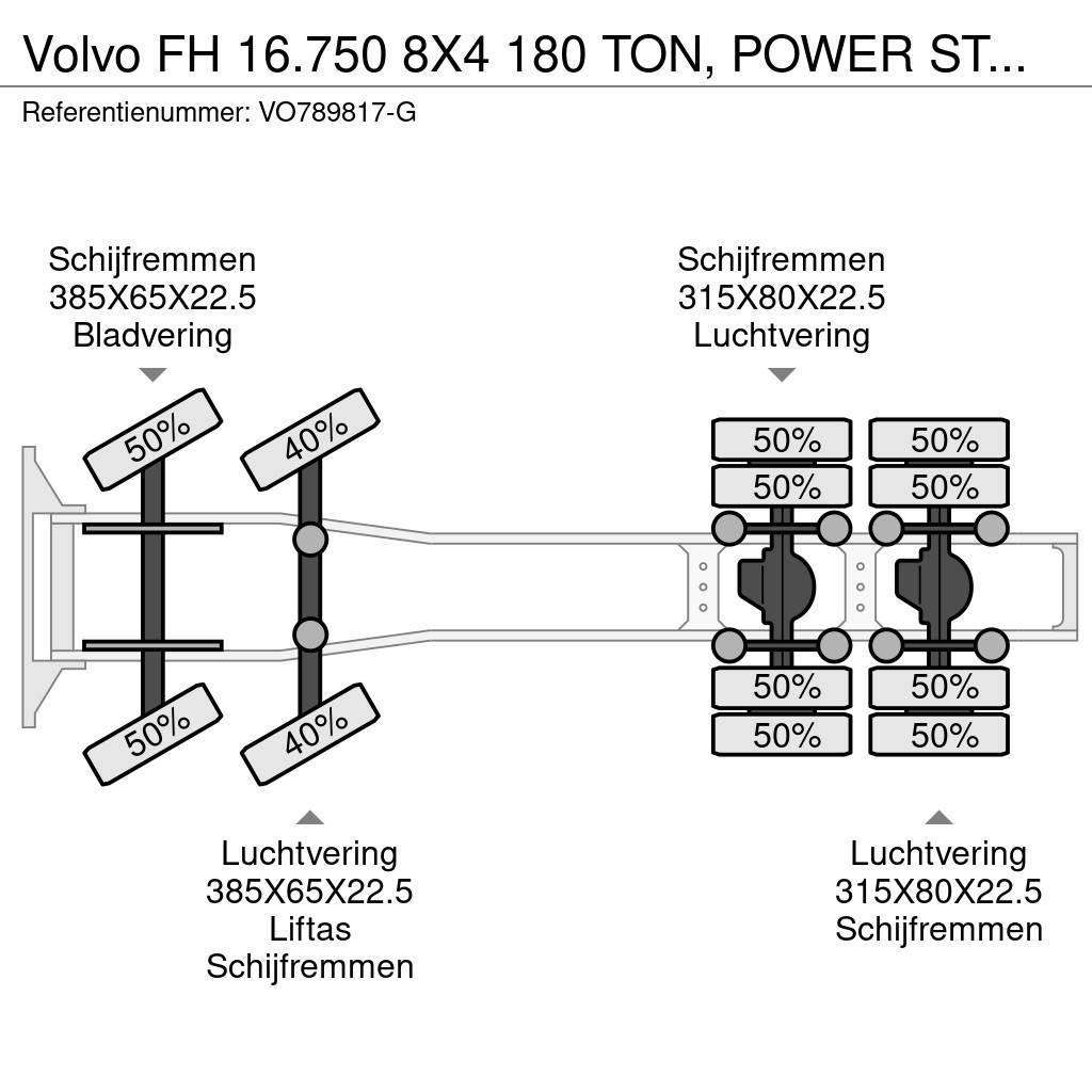 Volvo FH 16.750 8X4 180 TON, POWER STEERING, HYDRAULIC Trekkers
