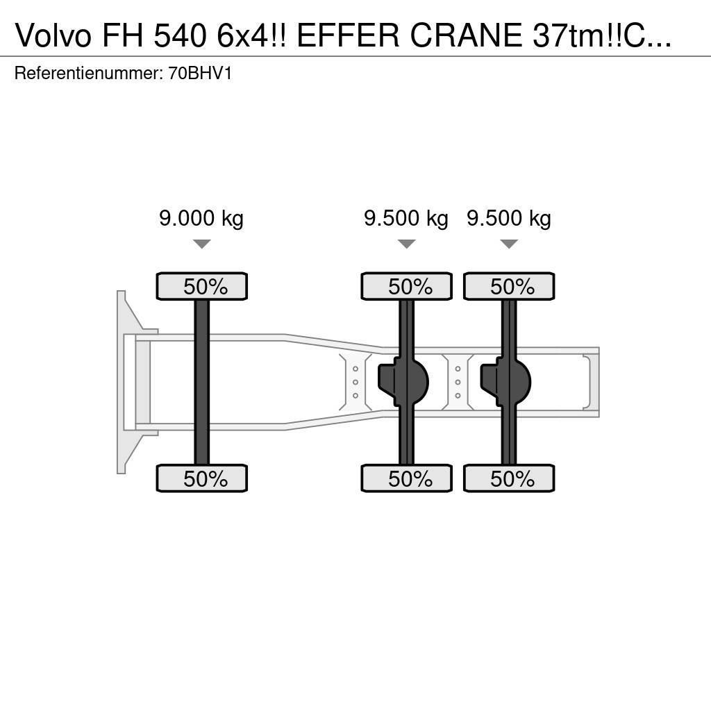 Volvo FH 540 6x4!! EFFER CRANE 37tm!!CUSTOM BUILD!!TOP!! Trekkers