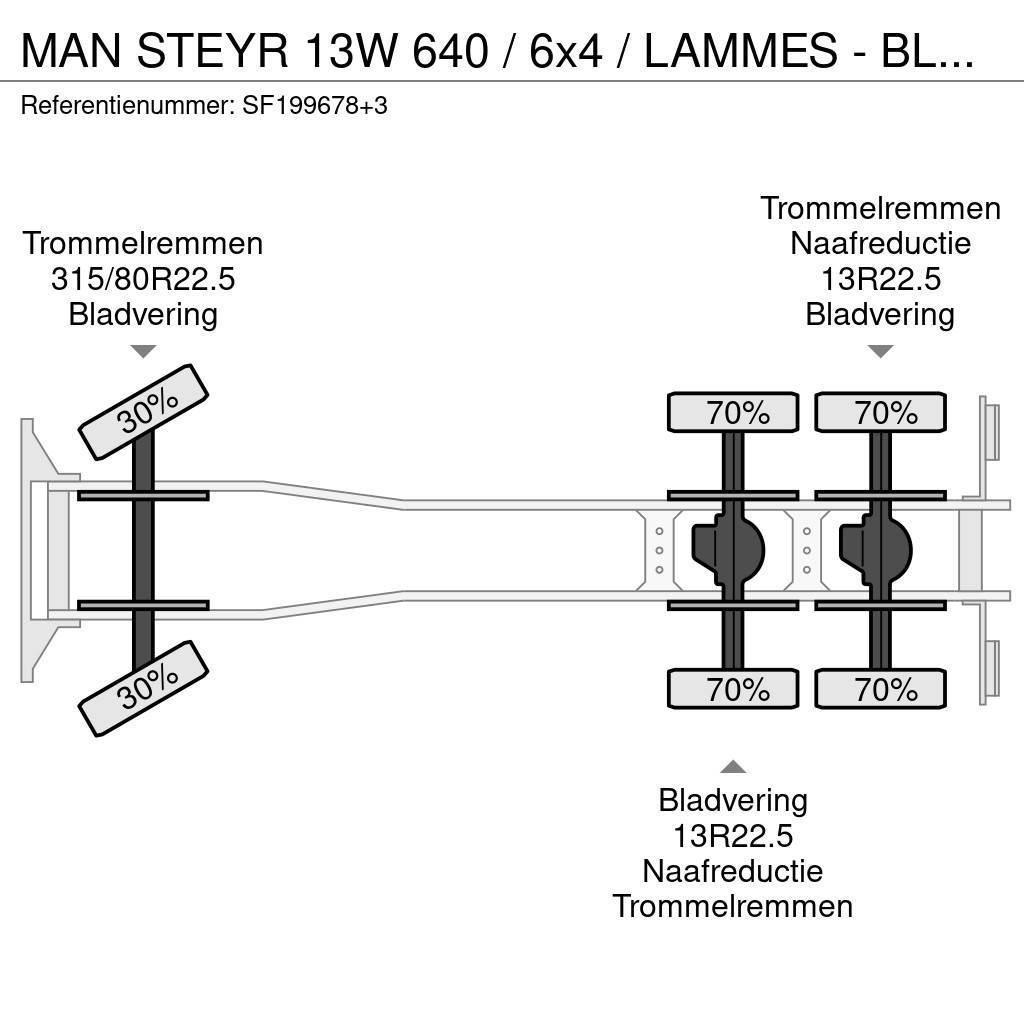 MAN STEYR 13W 640 / 6x4 / LAMMES - BLATT - SPRING / GR Kipper