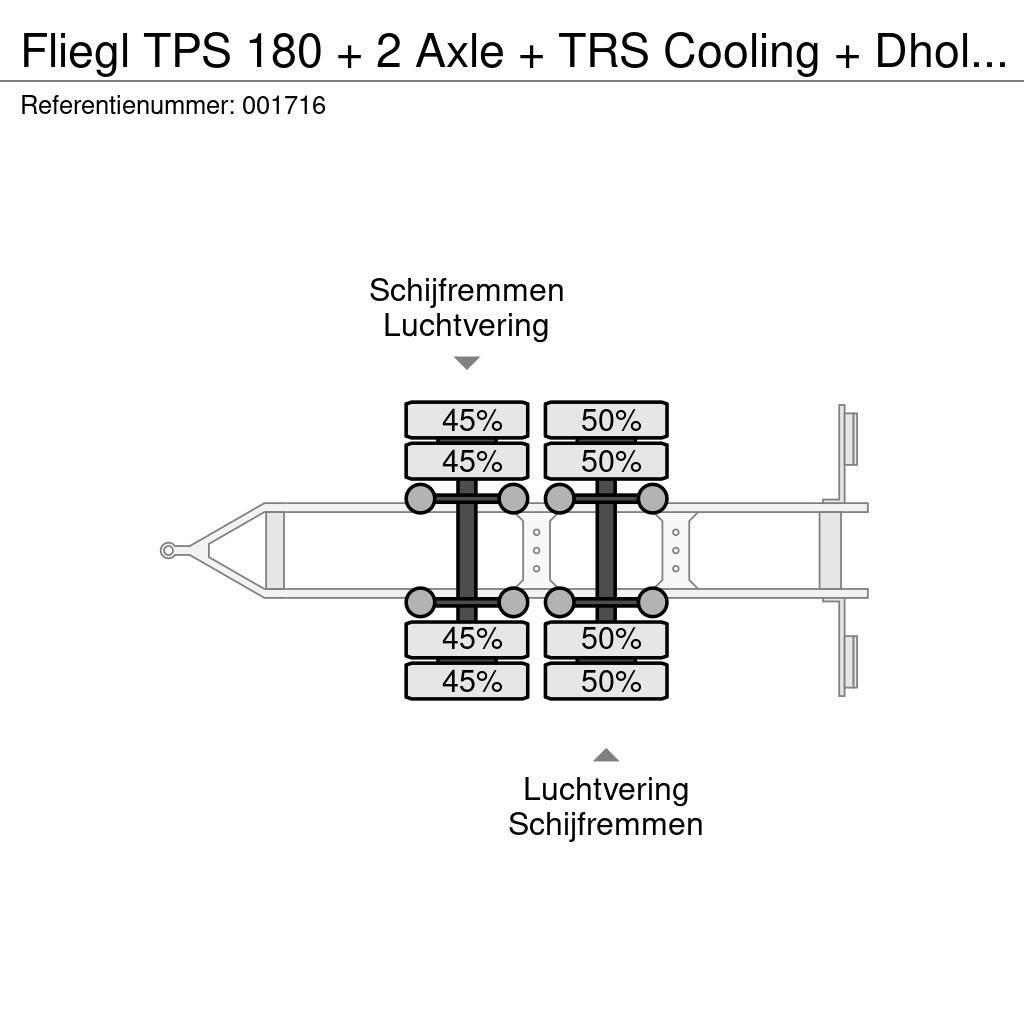 Fliegl TPS 180 + 2 Axle + TRS Cooling + Dhollandia Lift Koel-vries trailer