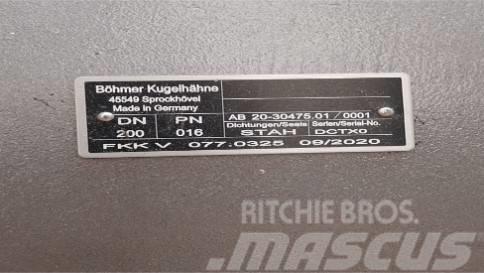  Robinet à boisseau BOHMER FKKV DN 200 PN16 Hogedrukreinigers accessoires