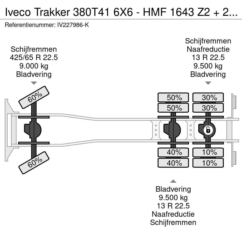 Iveco Trakker 380T41 6X6 - HMF 1643 Z2 + 2-WAY TIPPER Kranen voor alle terreinen