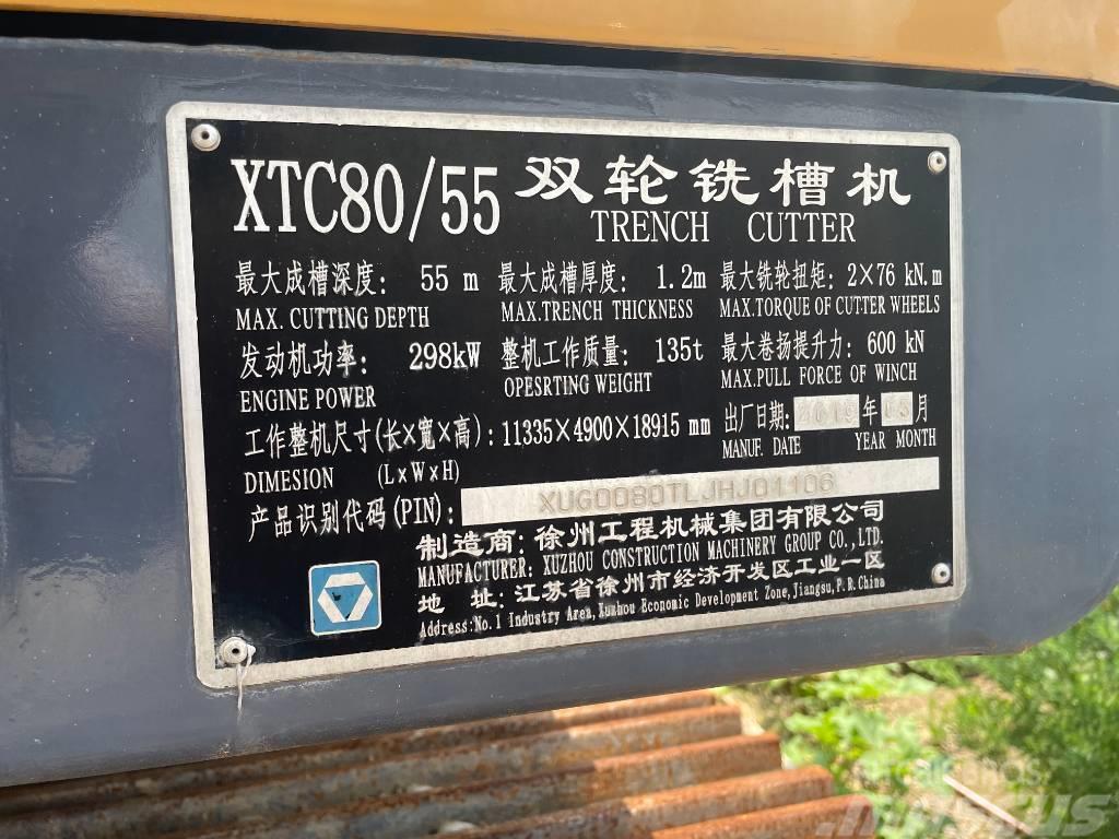  徐工 XTC80/55 Rupsbanden, kettingen en onderstel