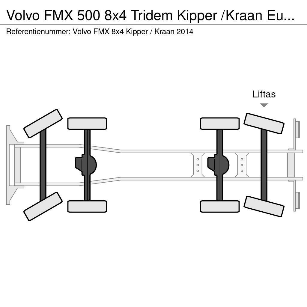 Volvo FMX 500 8x4 Tridem Kipper /Kraan Euro 6 Kipper