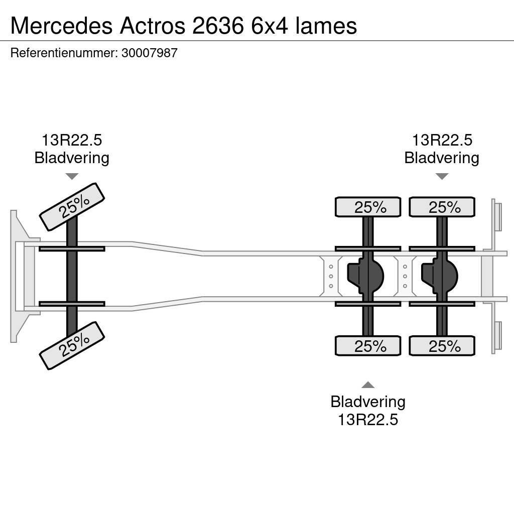 Mercedes-Benz Actros 2636 6x4 lames Platte bakwagens