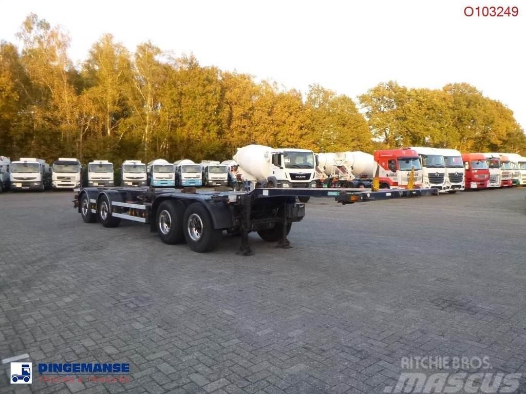 D-tec 4-axle container combi trailer (2 + 2 axles) Containerchassis
