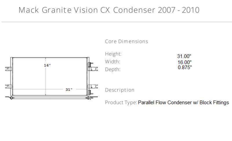 Mack Granite Vision CX Overige componenten