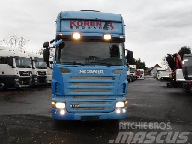 Scania R420LB6x2MLB Blau Baggerpritsche Platte bakwagens