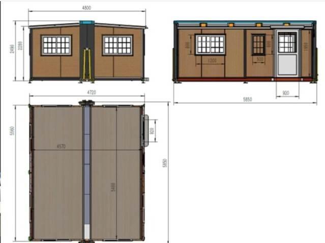  2023 4.7 m x 5.85 m Folding Portable Building (Unu Anders