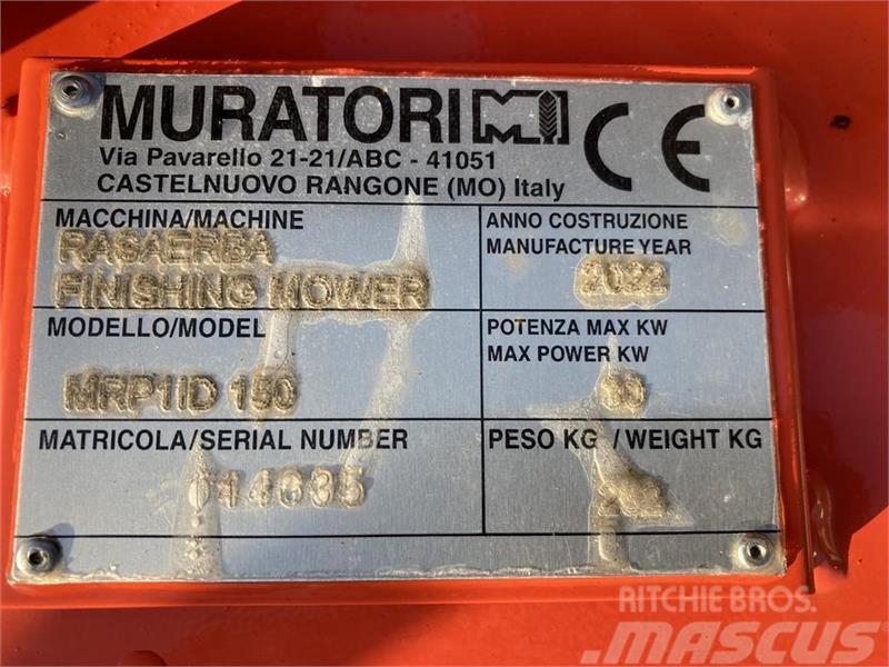 Muratori MRP1150 monteret med eurobeslag Gemonteerde en gesleepte maaiers