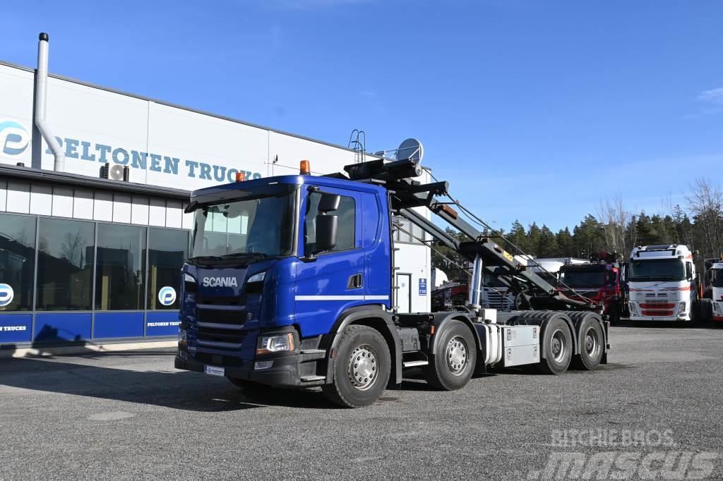 Scania G500 8x4 Euro6 Vaijeri Containertrucks met kabelsysteem