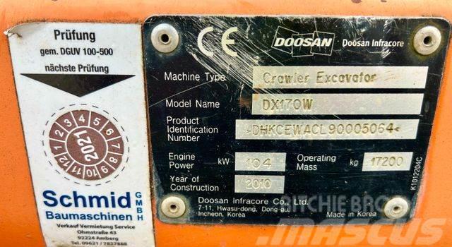 Doosan DX 170W Wielgraafmachines