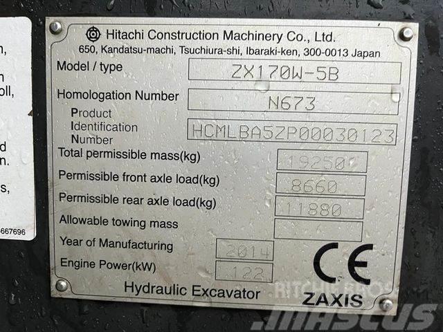 Hitachi ZX 170 W-5B Wielgraafmachines