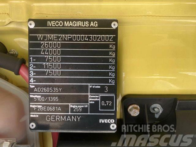 Iveco STRALIS 350 with sides 6x2, crane,EURO 3 vin 002 Platte bakwagens