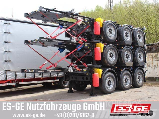 Krone 3-Achs-Containerchassis 20&apos; Low loader-semi-trailers