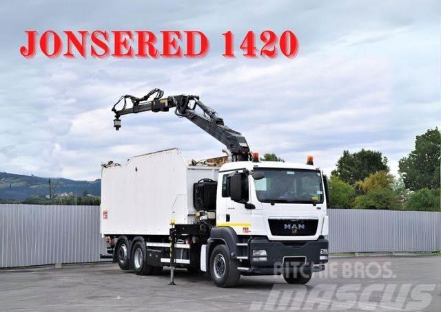 MAN TGS 26.360* KRAN + FUNK * TOPZUSTAND Vrachtwagen met containersysteem