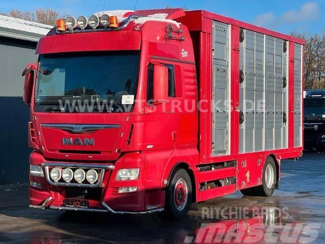 MAN TGX 18.580 Euro 6 3.Stock FINKL Hubdach,Tränke Dieren transport trucks