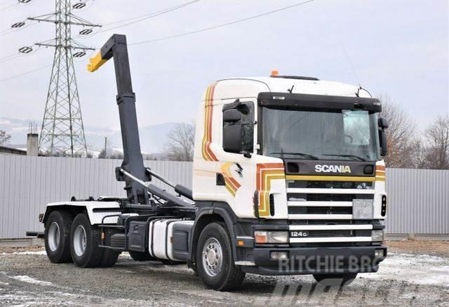 Scania R124 470 Abrollkipper *6x2* Top Zustand ! Vrachtwagen met containersysteem