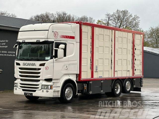Scania R490 EU6 6x2 4.Stock Menke m. Hubdach &amp; Tränke Dieren transport trucks