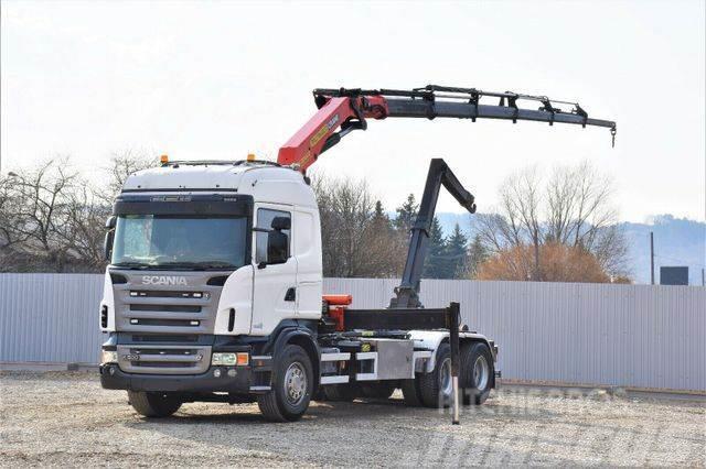 Scania R500 Abrollkipper * PK 20002 + FUNK* TOPZUSTAND Vrachtwagen met containersysteem