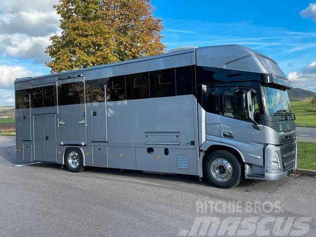 Volvo FM 380, 5 Pferde,Wohnung m Pop Out Dieren transport trucks