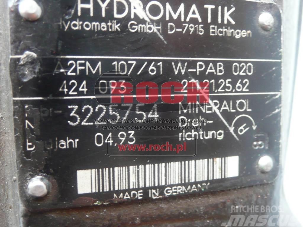 Hydromatik A2FM107/61W-PAB020 424093 211.21.25.62 Motoren
