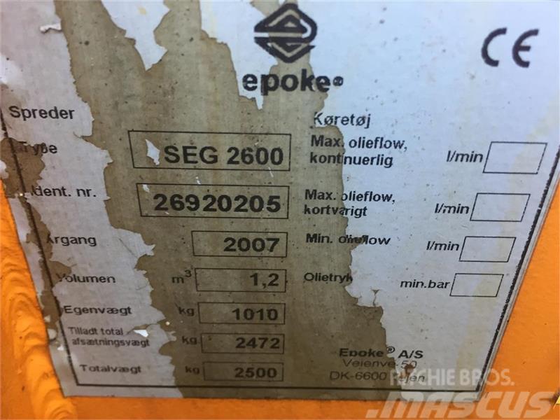 Epoke Capella SEG2600 Zand- en zoutstrooimachines