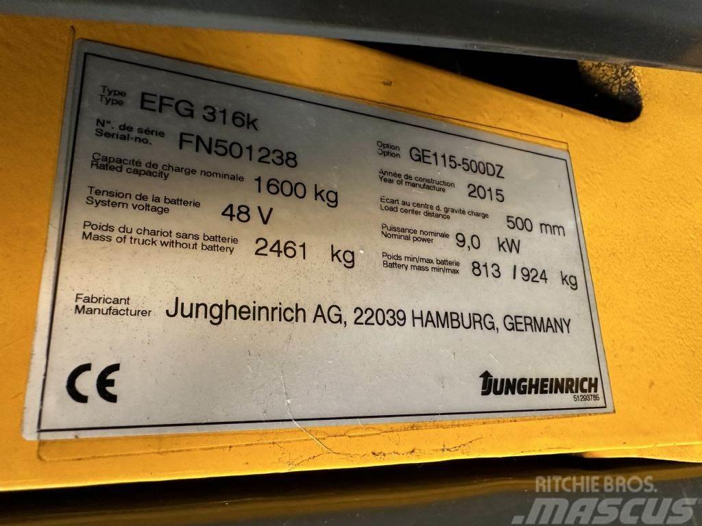 Jungheinrich EFG 316k - TRIPLEX 5 m Elektrische heftrucks