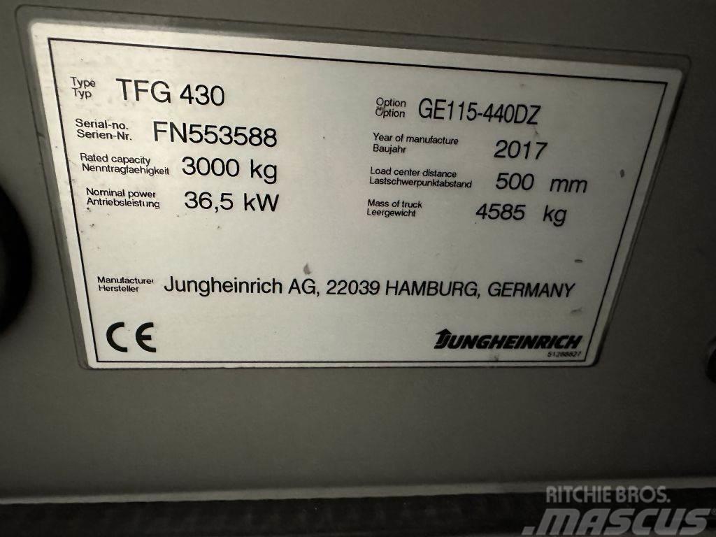 Jungheinrich TFG 430 - TRIPLEX 4,4 m LPG heftrucks